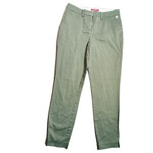GUESS Los Angeles Women's Pants Size 26 Green Skinny Stretch Ankle Zip Hem